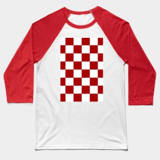 Liverpool Checkered Flag (Red and White) Baseball T-Shirt